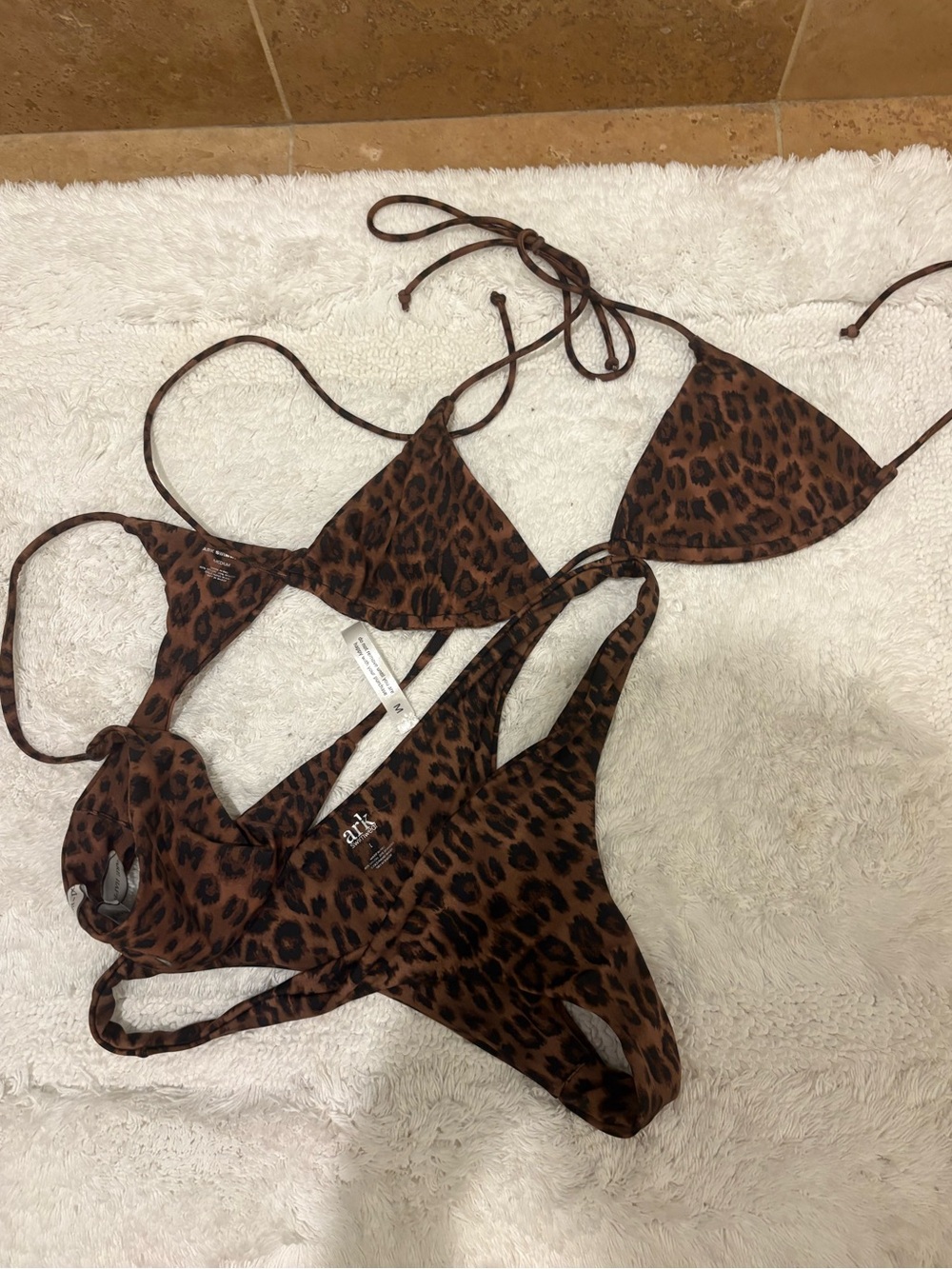 ARK Swimwear Leopard Print - top and both bottoms included.